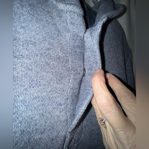 Converse All Star Gray hooded sweatshirt w button neck. Size Medium. GUC - Picture 2 of 8